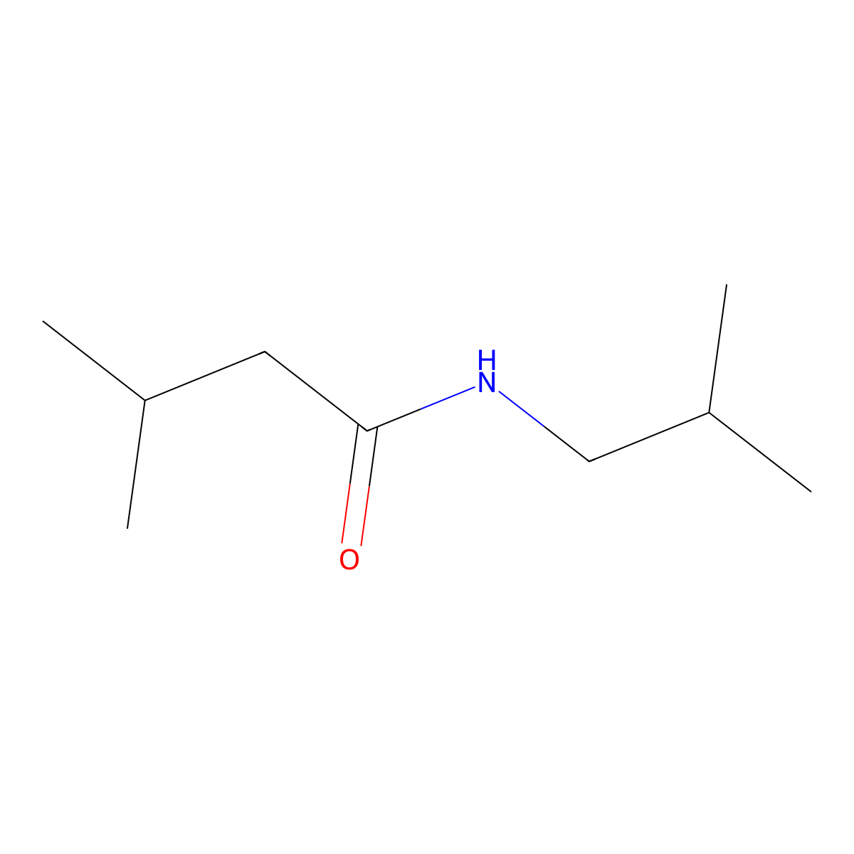 3-methyl-N-(2-methylpropyl)butanamide molecular structure, CAS 122348-74-7