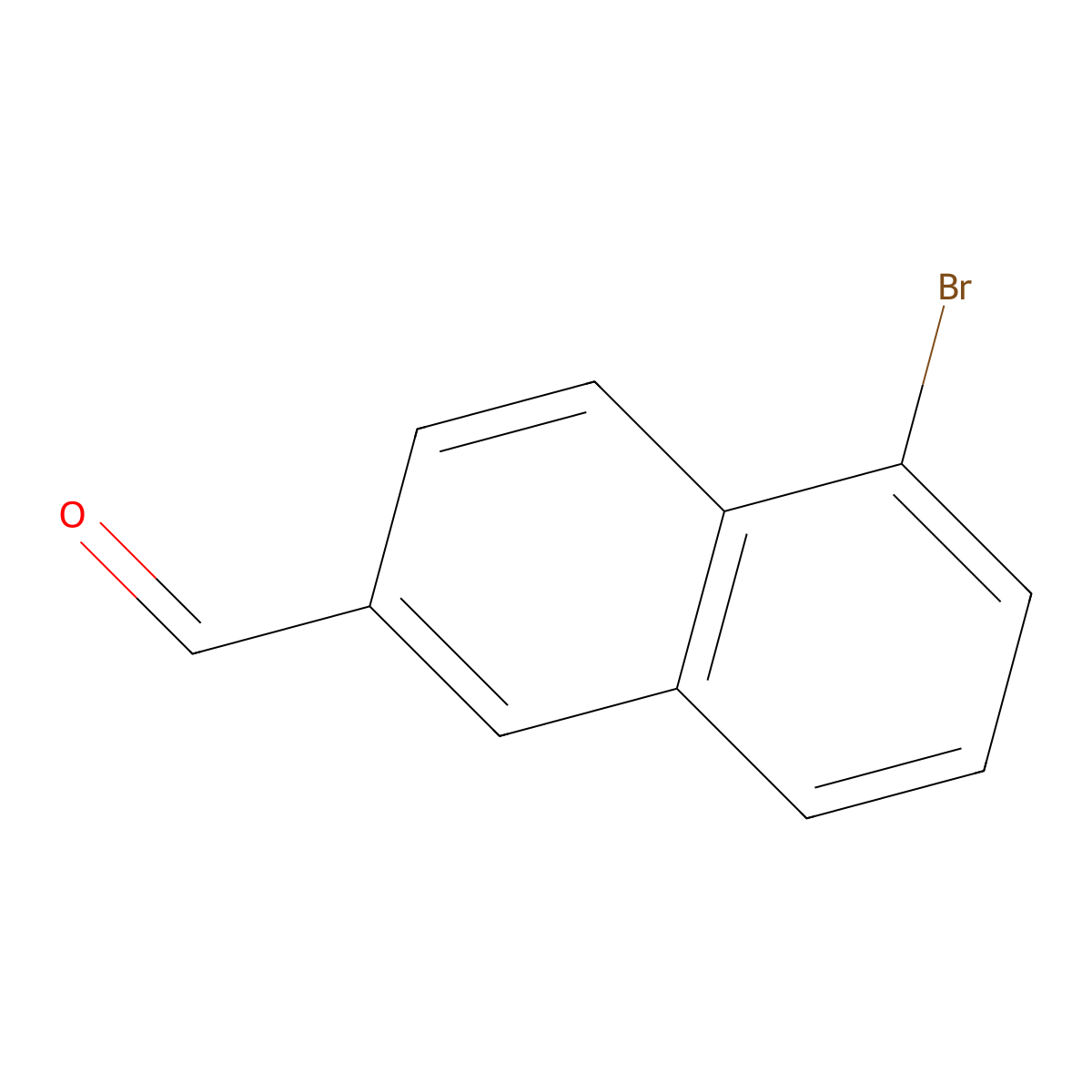 5-Bromonaphthalene-2-carbaldehyde molecular structure, CAS 122349-66-0