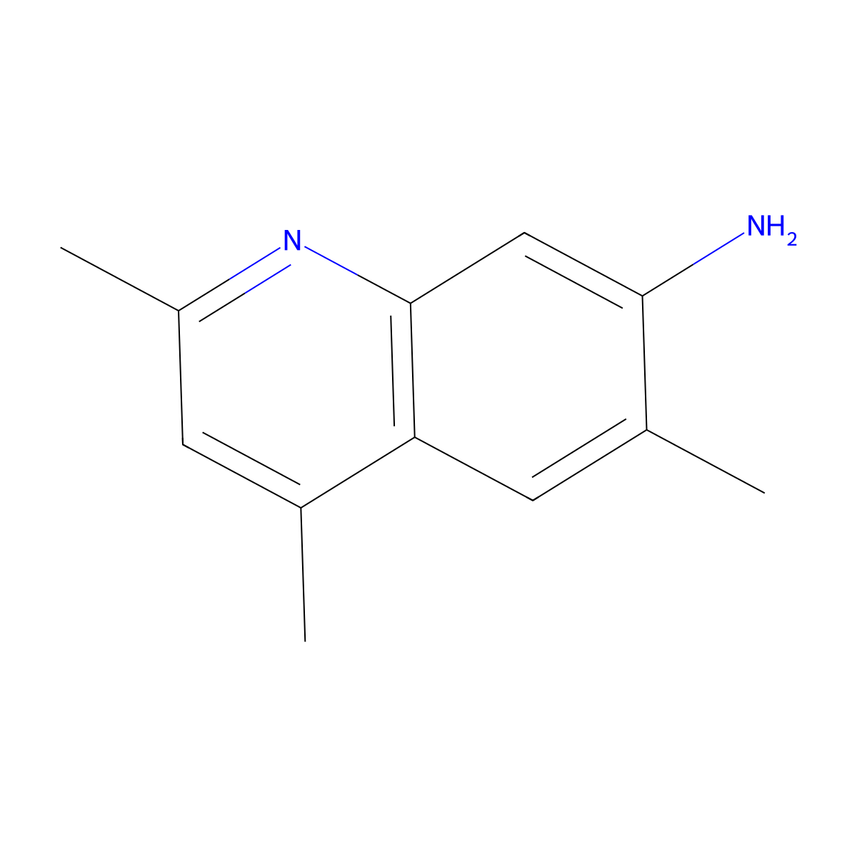 7-Amino-2,4,6-trimethylquinoline molecular structure, CAS 122349-91-1