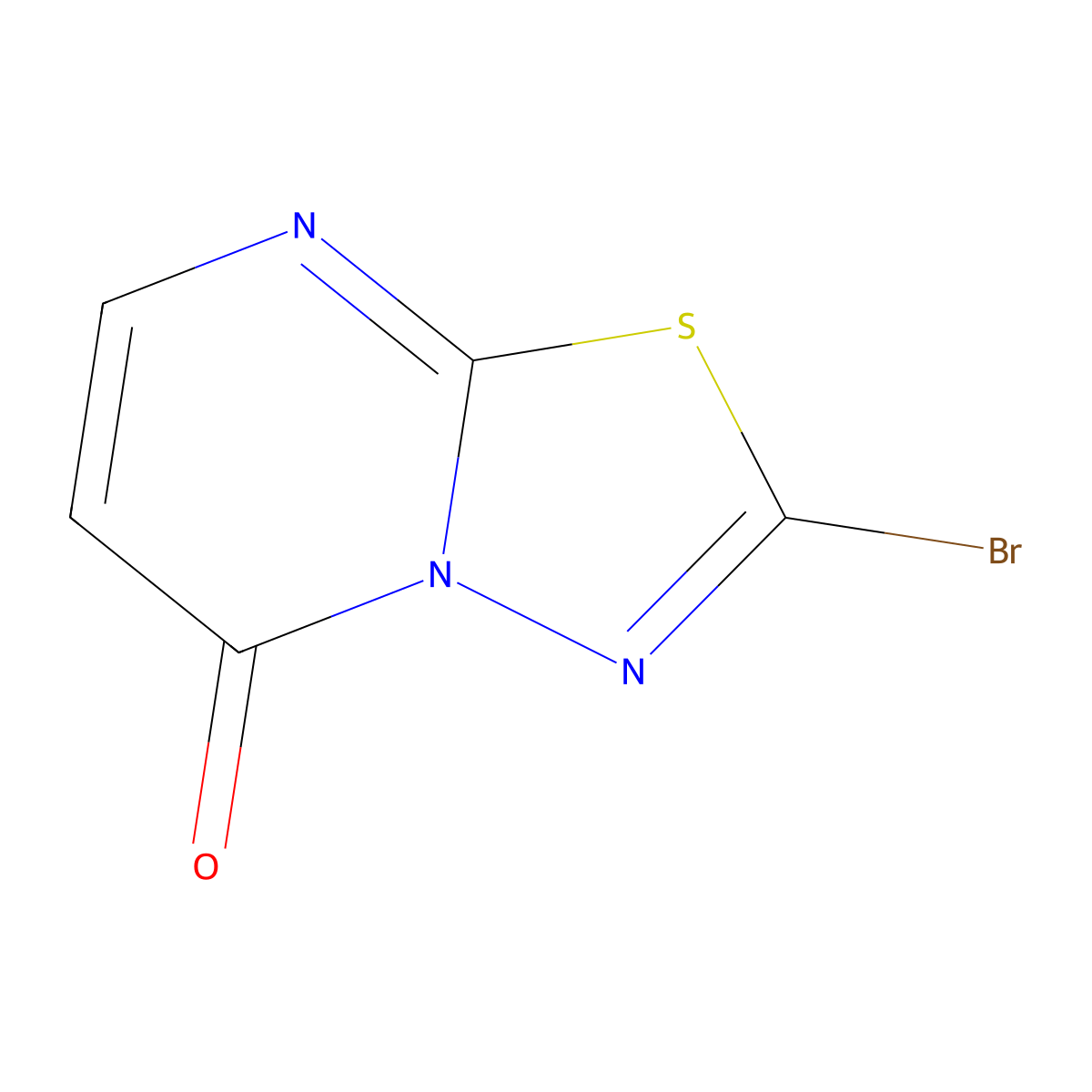 2-bromo-5H-(1,3,4)thiadiazolo(3,2-a)pyrimidin-5-one molecular structure, CAS 1223490-45-6