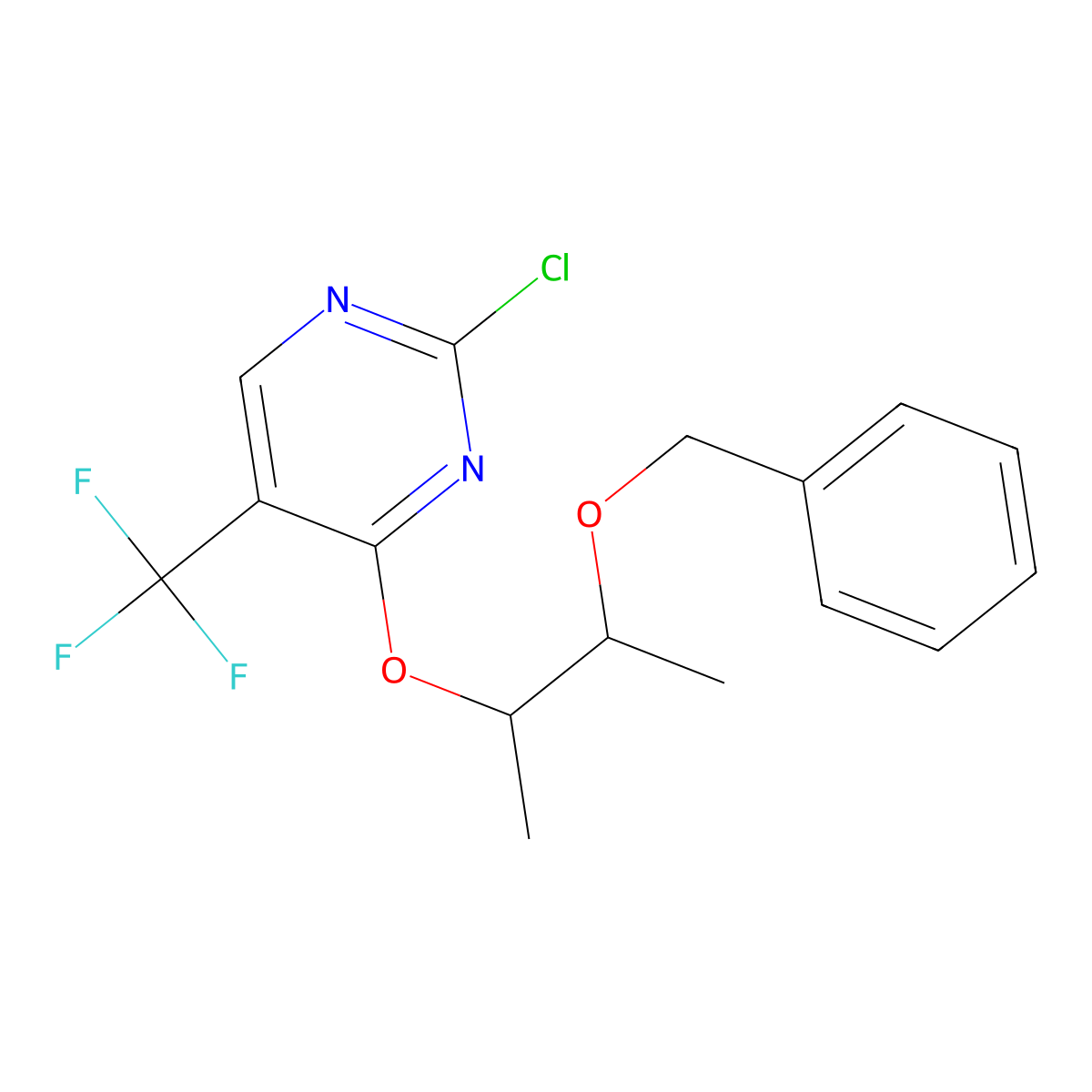 4-[(1R,2R)-2-benzyloxy-1-methyl-propoxy]-2-chloro-5-(trifluoromethyl)pyrimidine molecular structure, CAS 1223498-50-7