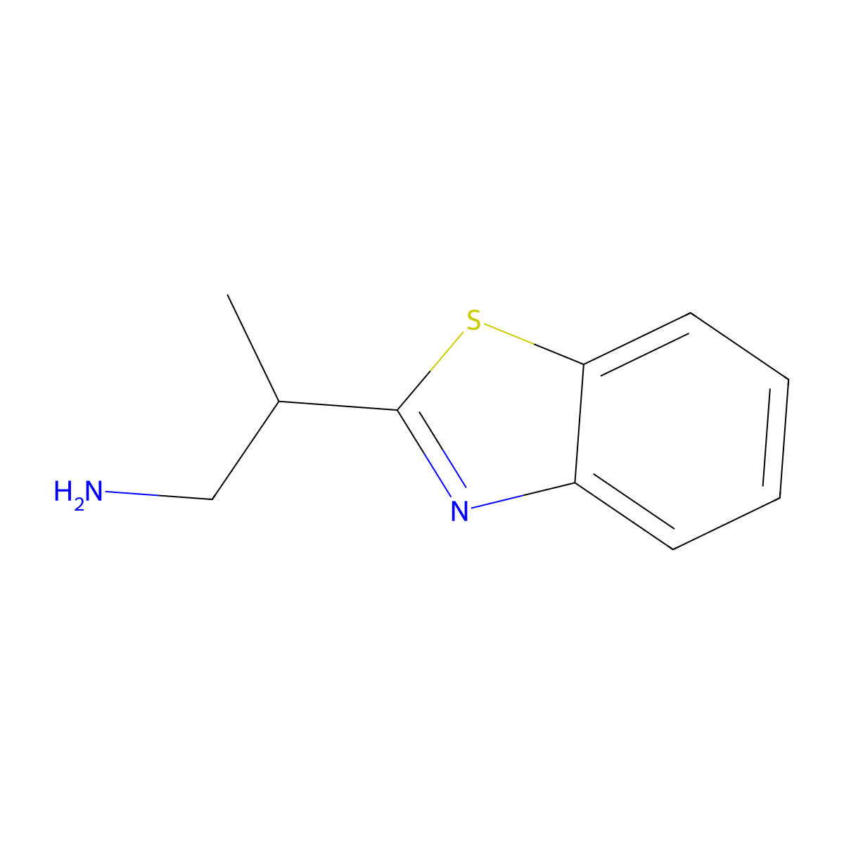 2-(1,3-Benzothiazol-2-yl)propan-1-amine molecular structure, CAS 1223501-17-4