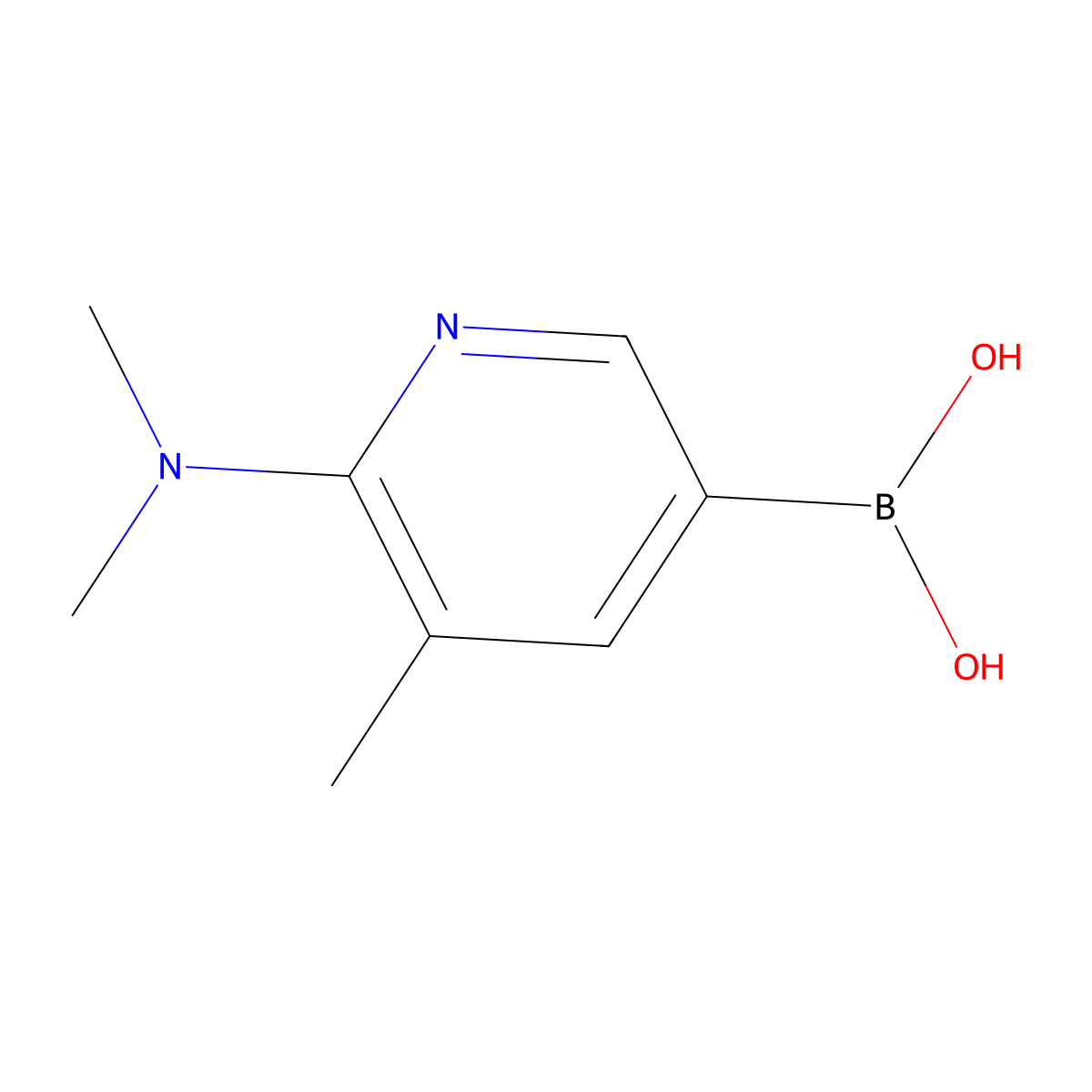 6-(Dimethylamino)-5-methylpyridin-3-ylboronic acid molecular structure, CAS 1223527-80-7