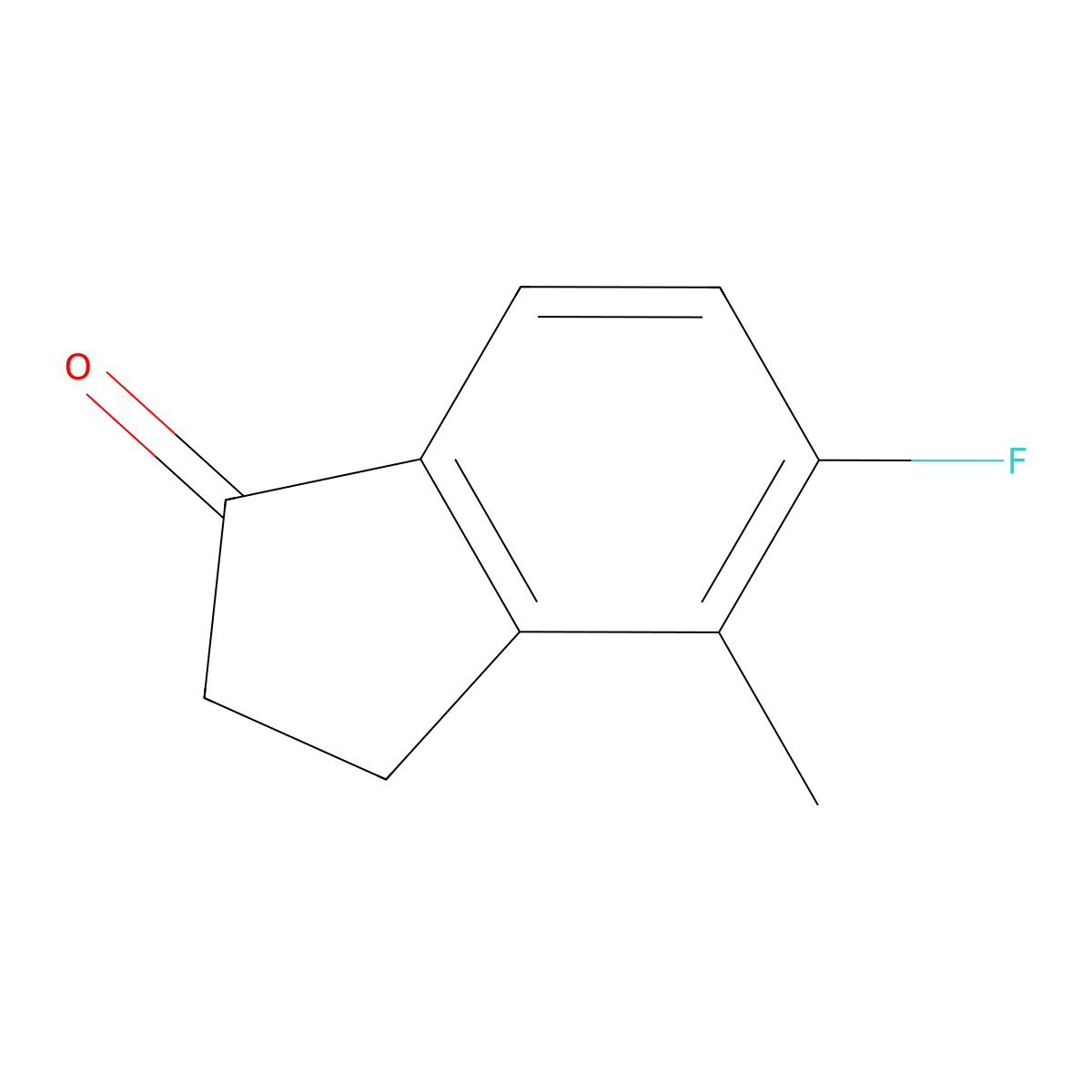 5-Fluoro-4-methyl-2,3-dihydro-1H-inden-1-one molecular structure, CAS 1223532-17-9
