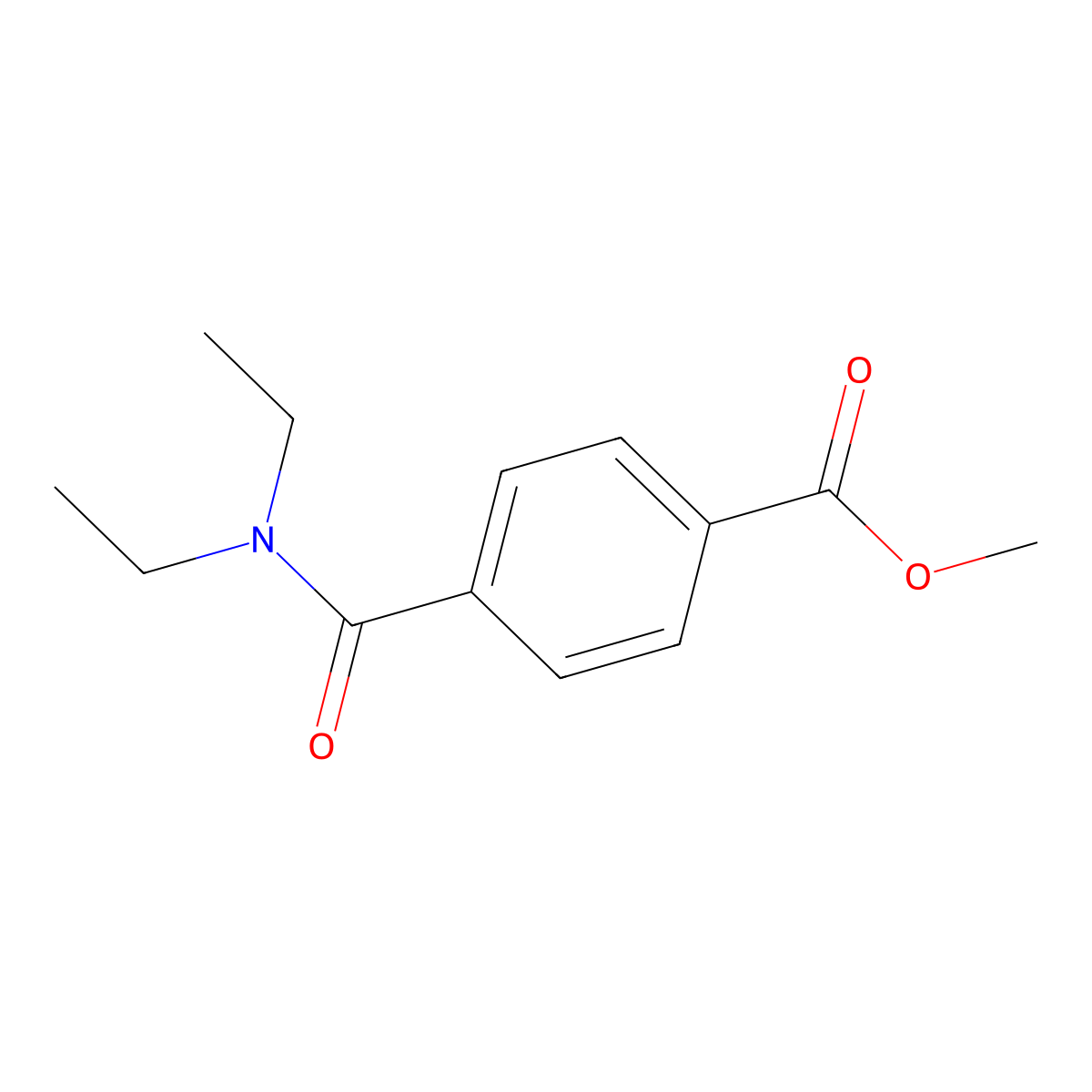 Methyl 4-(diethylcarbamoyl)benzoate molecular structure, CAS 122357-96-4