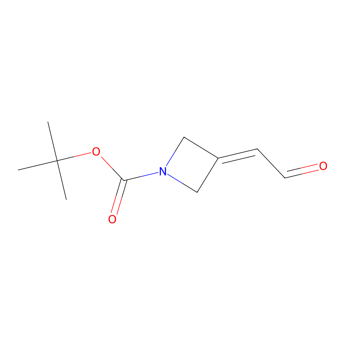 tert-Butyl 3-(2-oxoethylidene)azetidine-1-carboxylate molecular structure, CAS 1223573-23-6