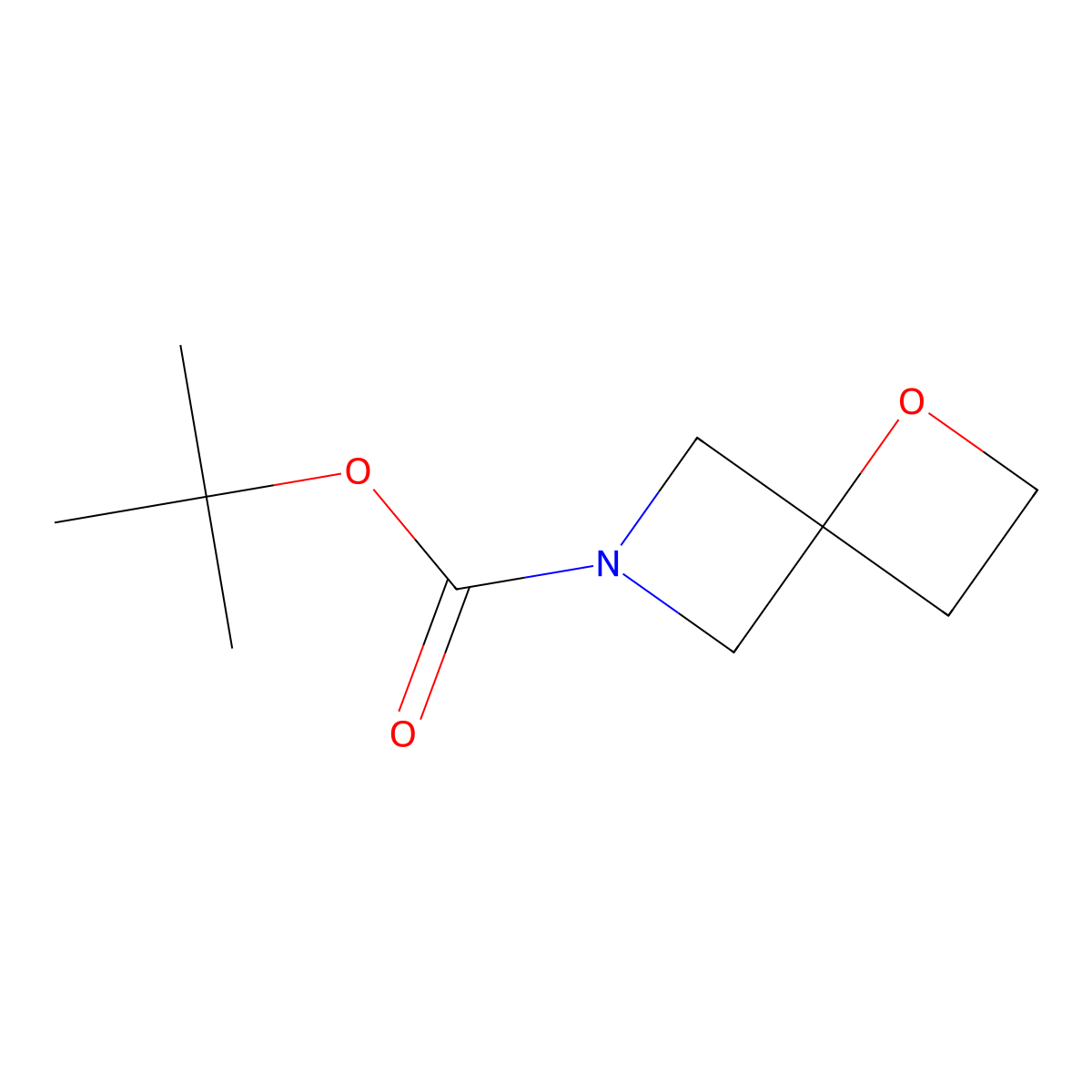 tert-Butyl 1-oxa-6-azaspiro[3.3]heptane-6-carboxylate molecular structure, CAS 1223573-41-8