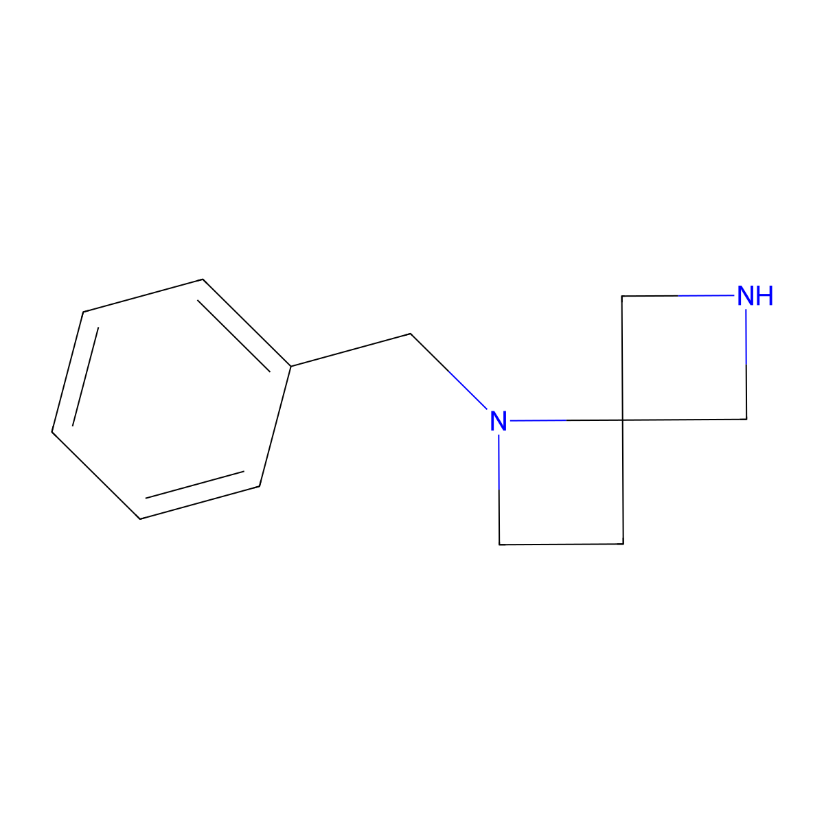 1-Benzyl-1,6-diazaspiro[3.3]heptane molecular structure, CAS 1223573-42-9
