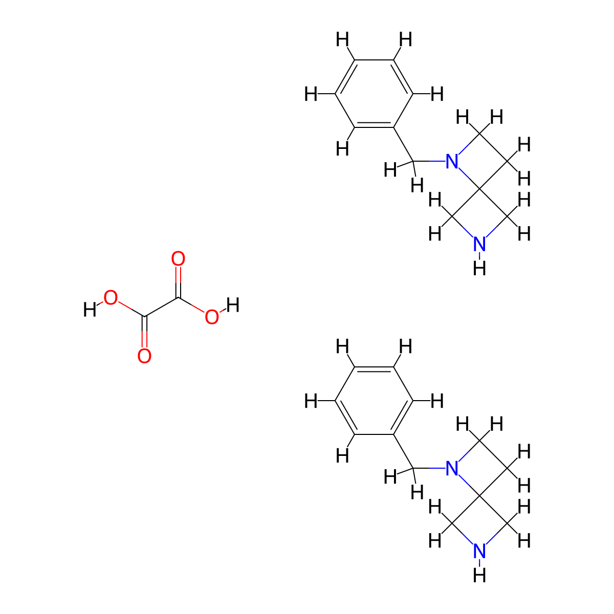 1-Benzyl-1,6-diazaspiro[3.3]heptane hemioxalate molecular structure, CAS 1223573-43-0