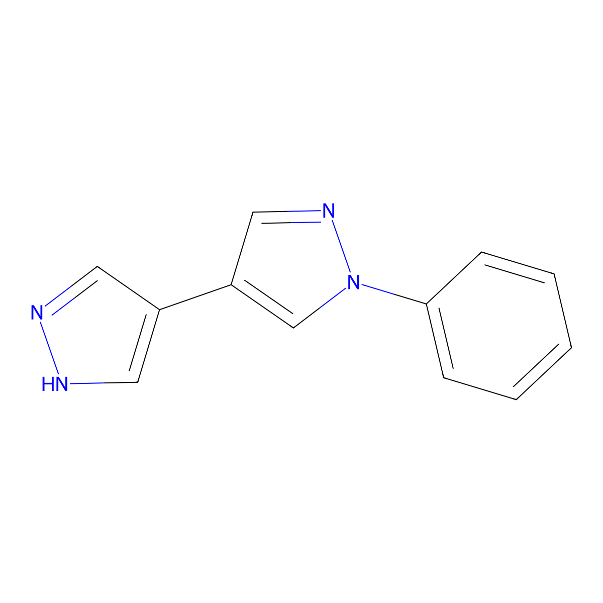 1-phenyl-4-(1H-pyrazol-4-yl)-1H-pyrazole molecular structure, CAS 1223598-58-0