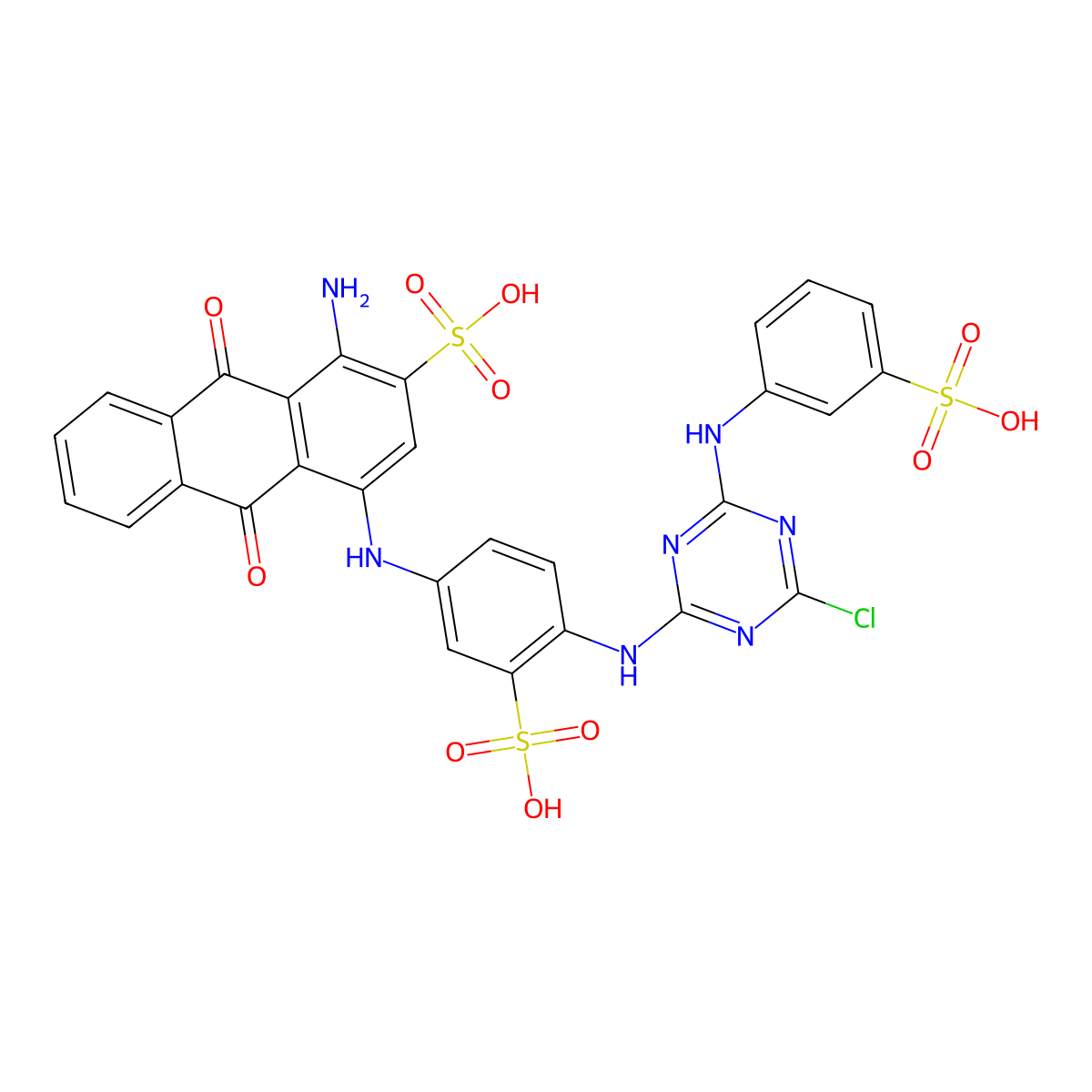 Reactive Blue 2 molecular structure, CAS 12236-82-7