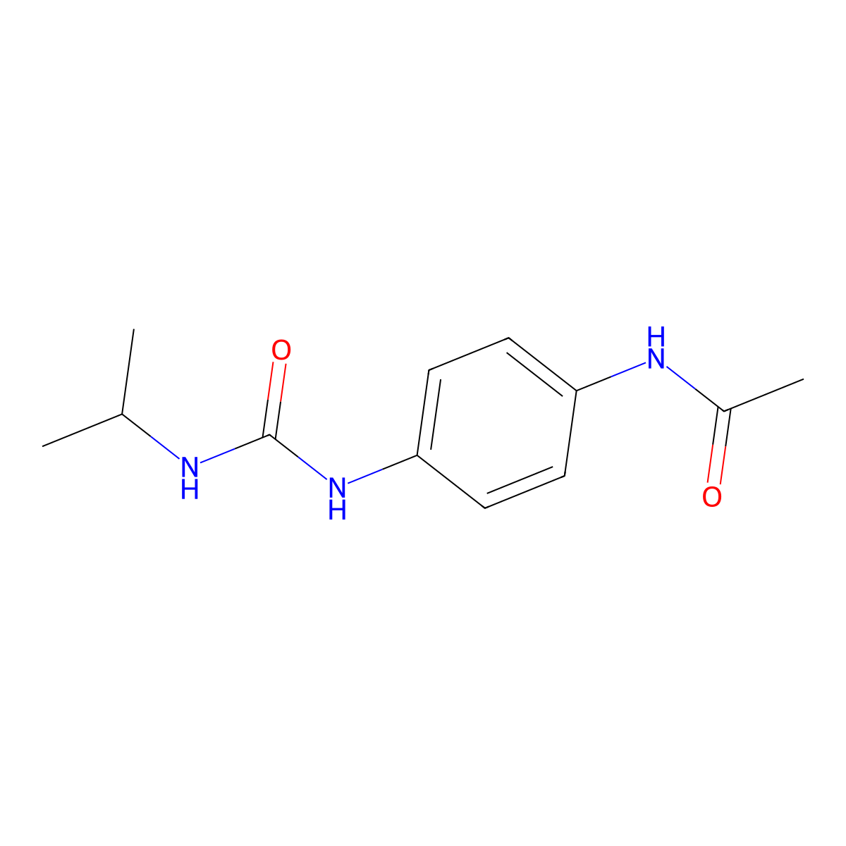 N-[4-(propan-2-ylcarbamoylamino)phenyl]acetamide molecular structure, CAS 1223643-20-6