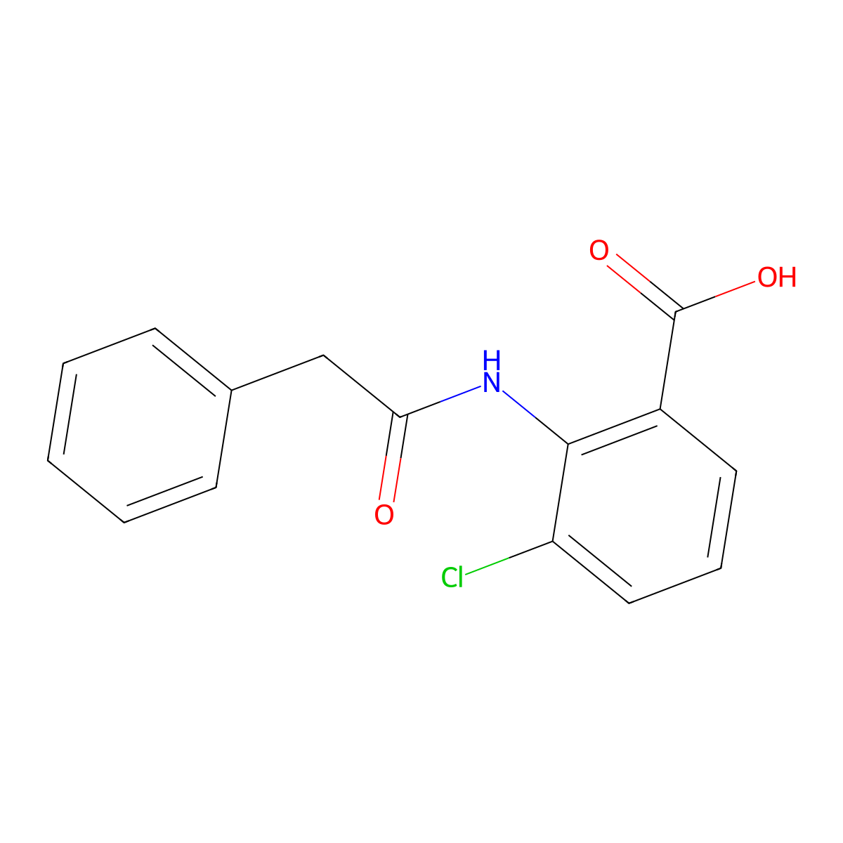 3-Chloro-2-[(phenylacetyl)amino]benzoic acid molecular structure, CAS 1223647-64-0