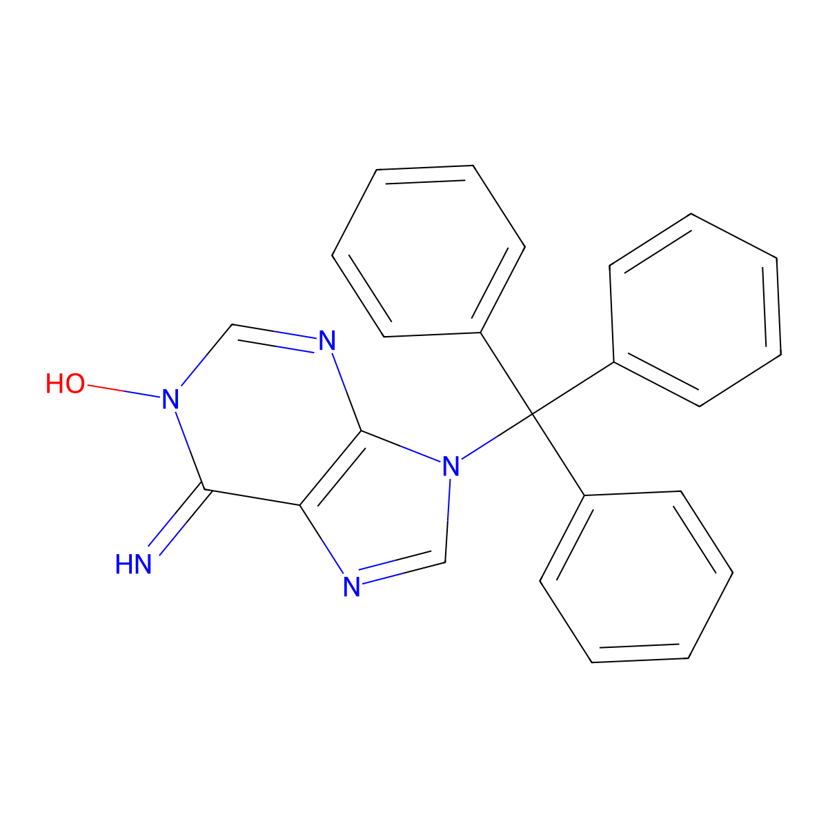 9-Trityladenine 1-oxide molecular structure, CAS 122365-36-0