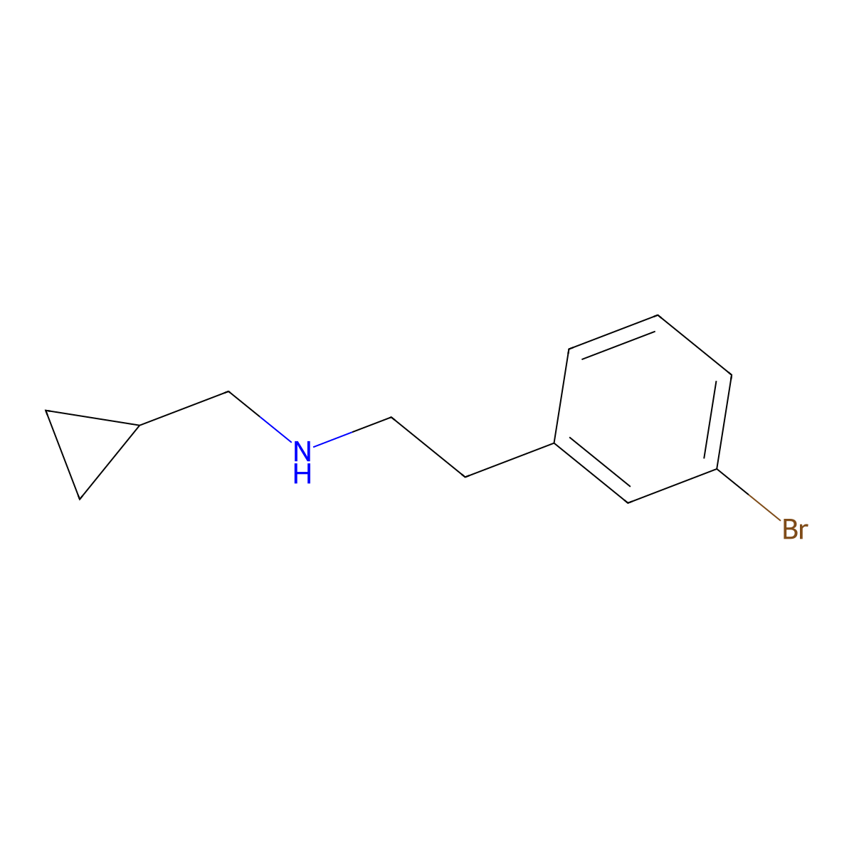 [2-(3-Bromo-phenyl)-ethyl]cyclopropylmethyl-amine molecular structure, CAS 1223714-50-8