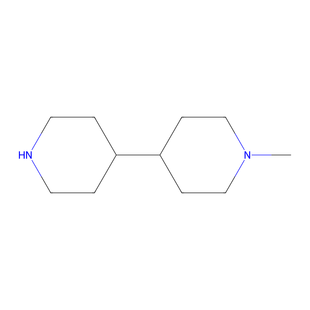 1-Methyl-4,4'-bipiperidine molecular structure, CAS 122373-80-2