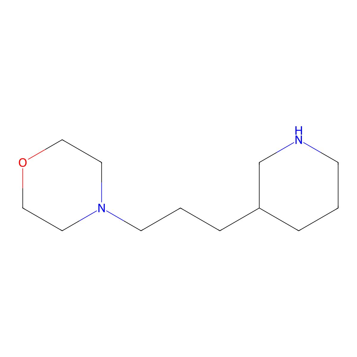 4-[3-(Piperidin-3-yl)propyl]morpholine molecular structure, CAS 122373-85-7