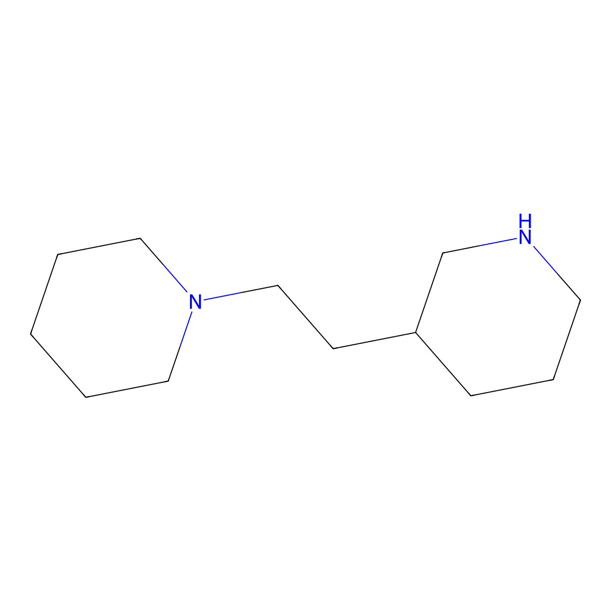 1-[2-(3-Piperidinyl)ethyl]piperidine molecular structure, CAS 122373-92-6