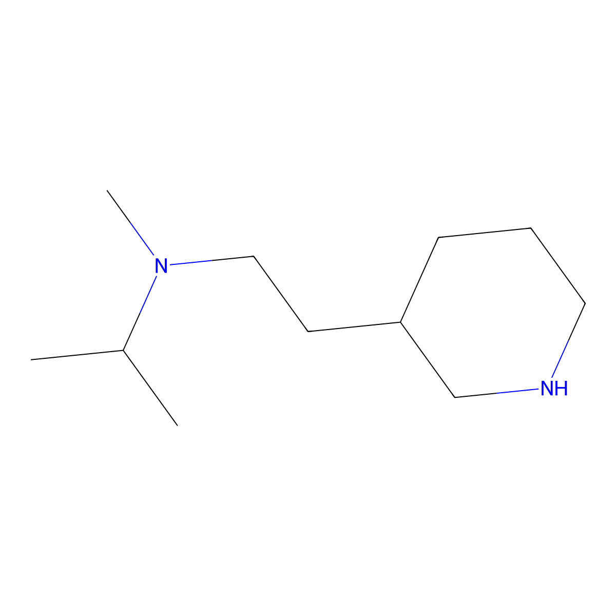 Methyl[2-(piperidin-3-yl)ethyl](propan-2-yl)amine molecular structure, CAS 122373-95-9
