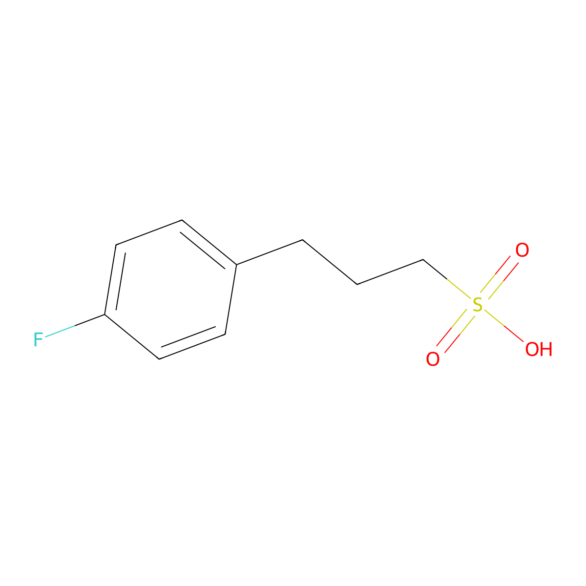 3-(4-Fluorophenyl)propane-1-sulfonic acid molecular structure, CAS 1223748-33-1