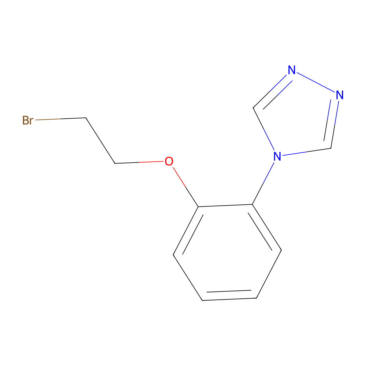4-(2-(2-bromoethoxy)phenyl)-4H-1,2,4-triazole molecular structure, CAS 1223748-41-1