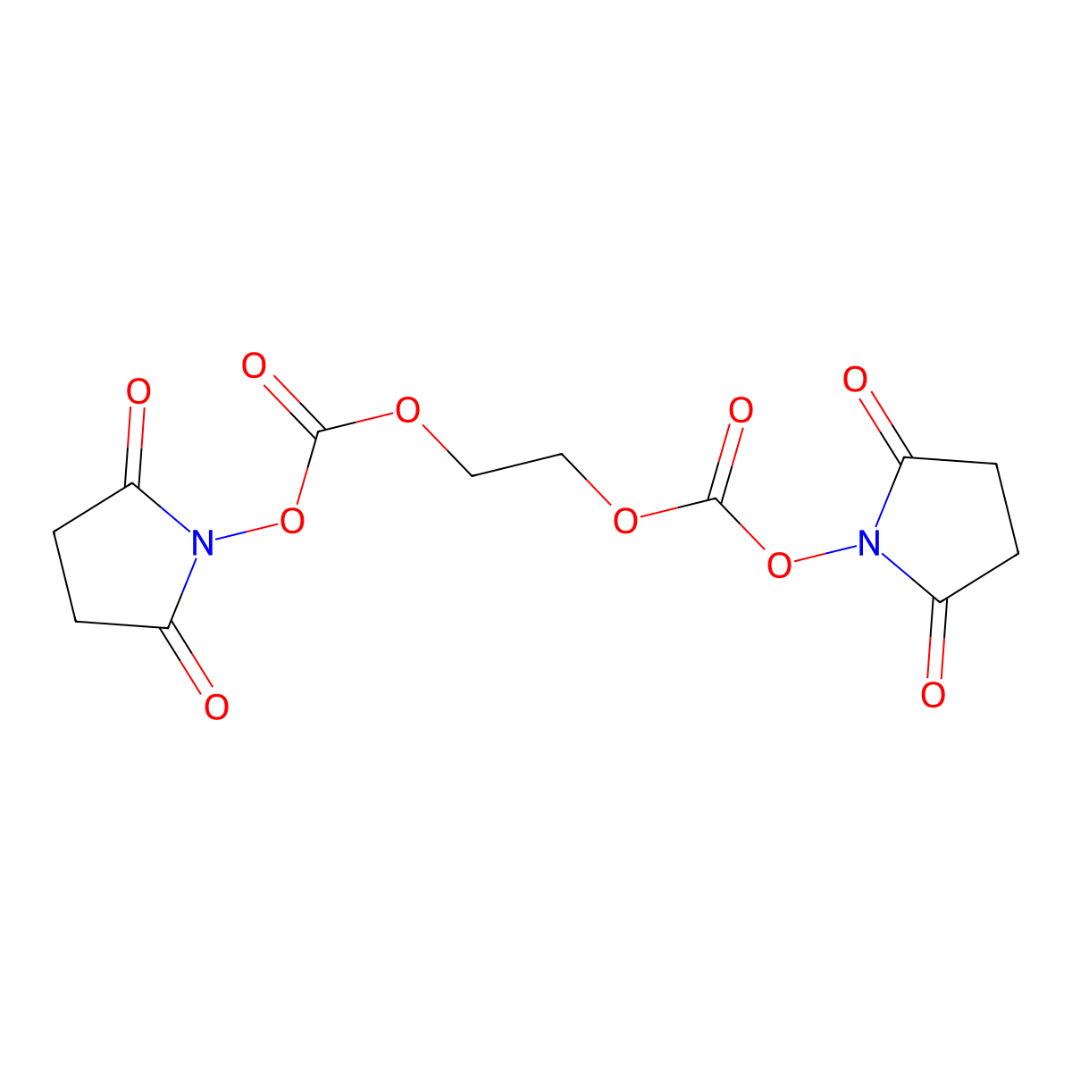 (2,5-Dioxopyrrolidin-1-yl) 2-(2,5-dioxopyrrolidin-1-yl)oxycarbonyloxyethyl carbonate molecular structure, CAS 122375-06-8