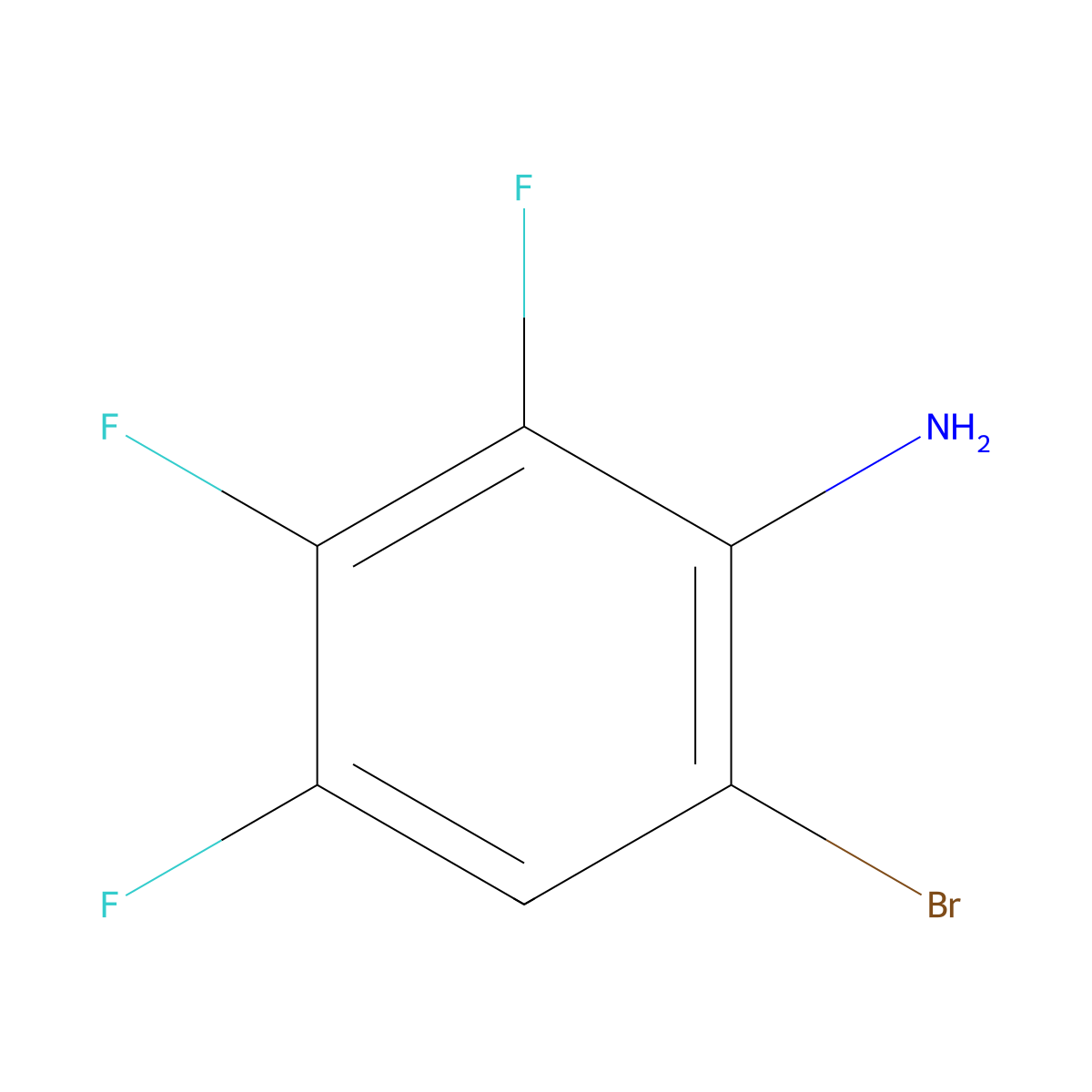 2-Bromo-4,5,6-trifluoroaniline molecular structure, CAS 122375-82-0