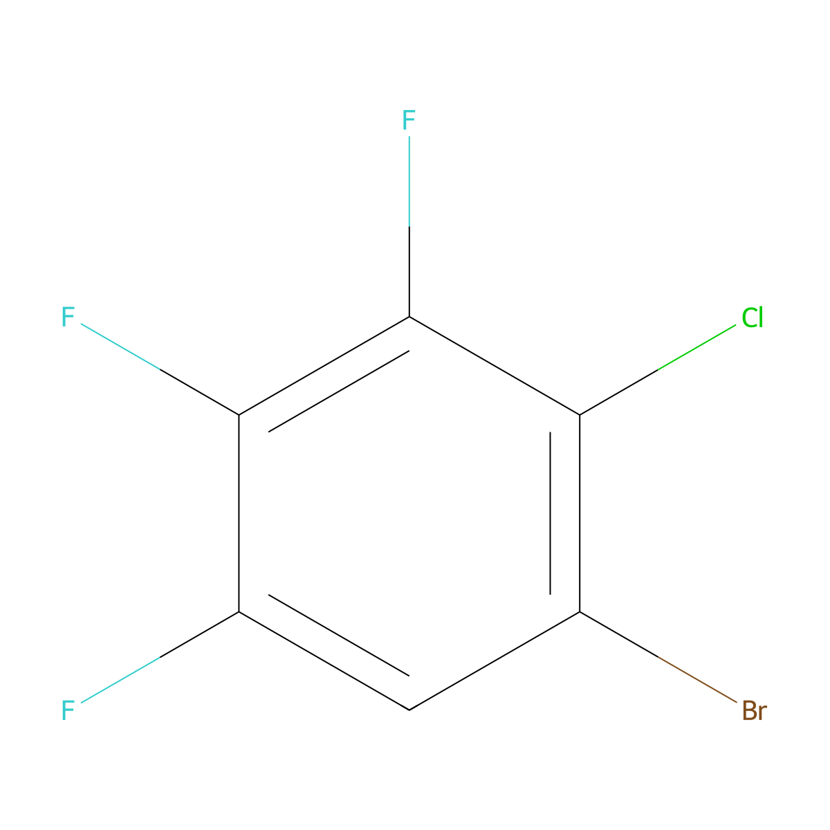1-Bromo-2-chloro-3,4,5-trifluorobenzene molecular structure, CAS 122375-83-1