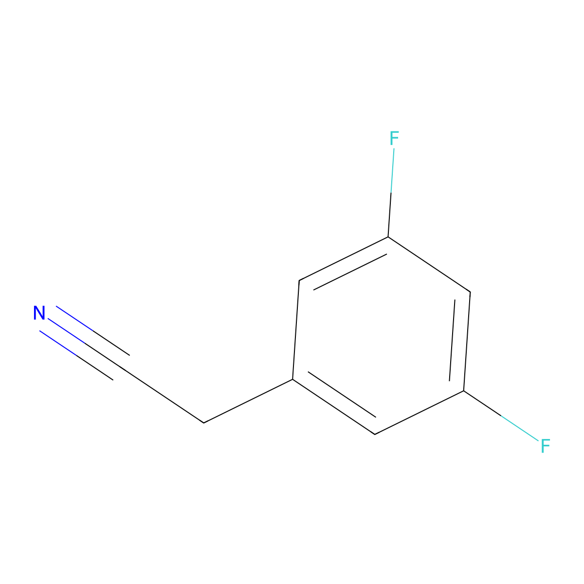 3,5-Difluorophenylacetonitrile molecular structure, CAS 122376-76-5