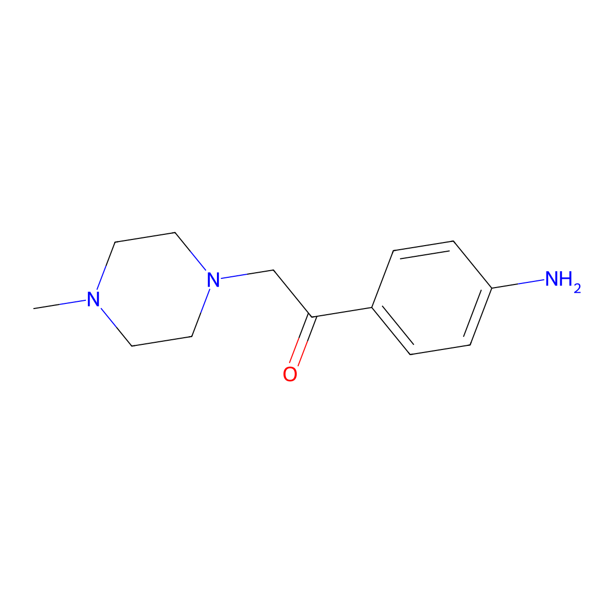 1-(4-Aminophenyl)-2-(4-methylpiperazin-1-yl)ethanone molecular structure, CAS 122379-41-3