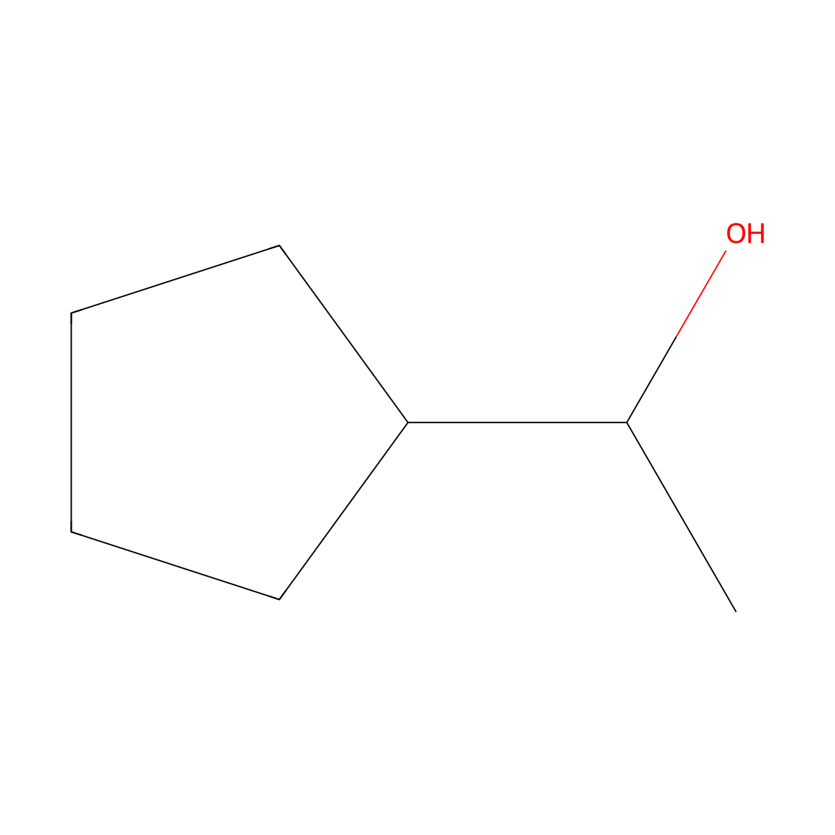(1R)-1-cyclopentylethan-1-ol molecular structure, CAS 122382-79-0