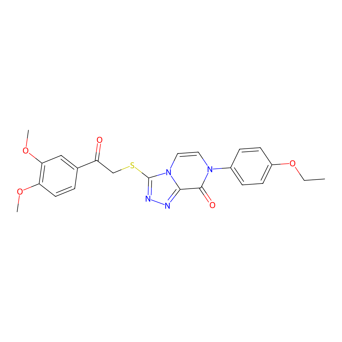 3-{[2-(3,4-dimethoxyphenyl)-2-oxoethyl]sulfanyl}-7-(4-ethoxyphenyl)-7H,8H-[1,2,4]triazolo[4,3-a]pyrazin-8-one molecular structure, CAS 1223821-66-6