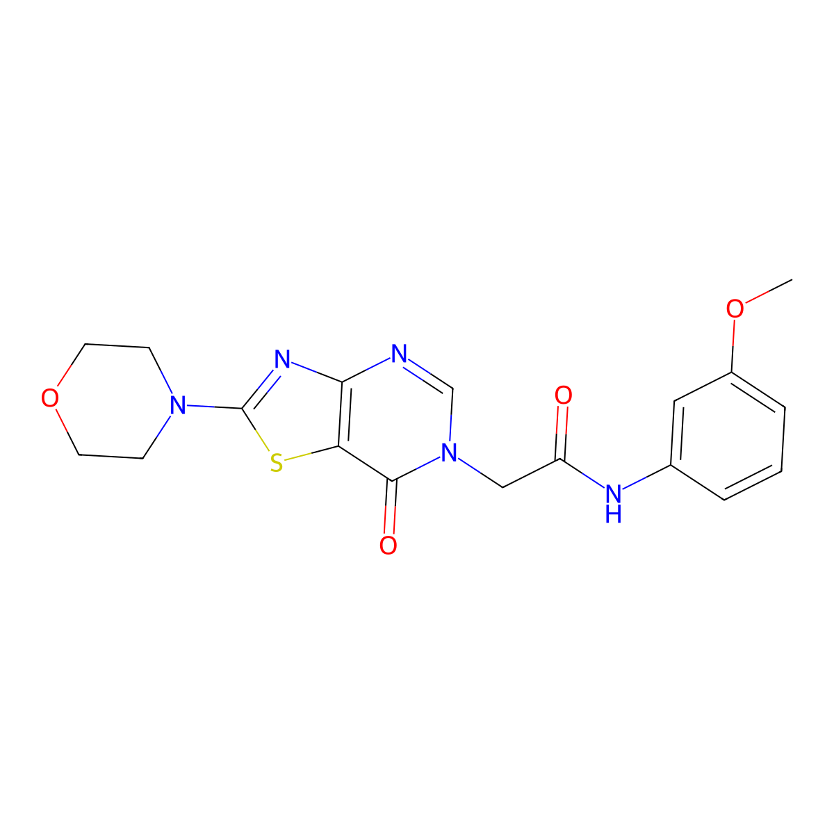 N-(3-methoxyphenyl)-2-(2-morpholino-7-oxothiazolo[4,5-d]pyrimidin-6(7H)-yl)acetamide molecular structure, CAS 1223826-41-2