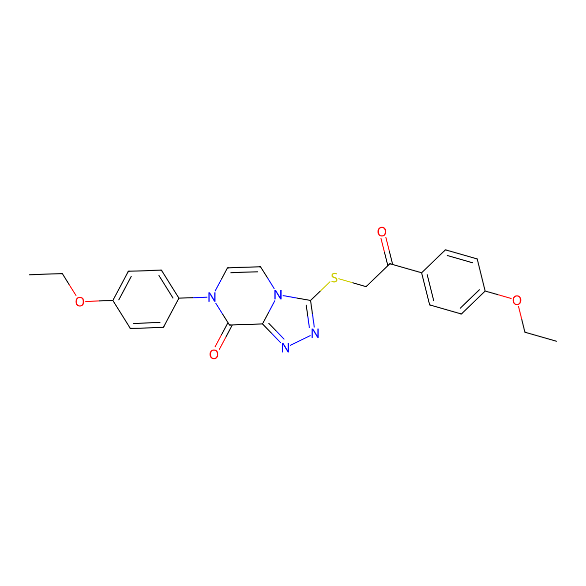 7-(4-ethoxyphenyl)-3-{[2-(4-ethoxyphenyl)-2-oxoethyl]sulfanyl}-7H,8H-[1,2,4]triazolo[4,3-a]pyrazin-8-one molecular structure, CAS 1223830-42-9