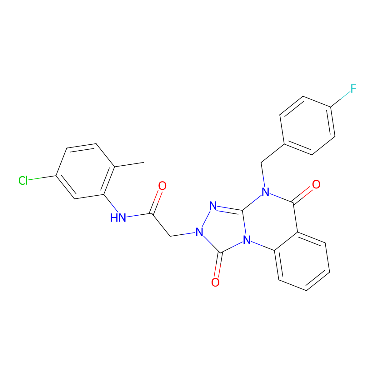 N-(5-chloro-2-methylphenyl)-2-(4-(4-fluorobenzyl)-1,5-dioxo-4,5-dihydro-[1,2,4]triazolo[4,3-a]quinazolin-2(1H)-yl)acetamide molecular structure, CAS 1223832-27-6