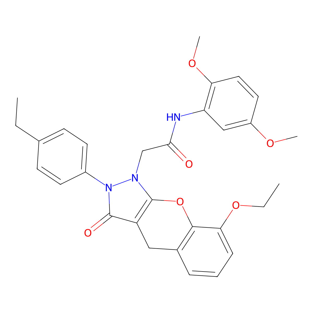 N-(2,5-dimethoxyphenyl)-2-(8-ethoxy-2-(4-ethylphenyl)-3-oxo-2,3-dihydrochromeno[2,3-c]pyrazol-1(4H)-yl)acetamide molecular structure, CAS 1223861-36-6