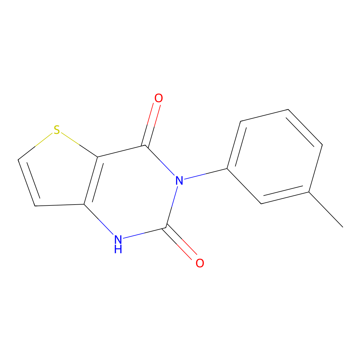 3-(3-methylphenyl)thieno[3,2-d]pyrimidine-2,4(1H,3H)-dione molecular structure, CAS 1223882-33-4