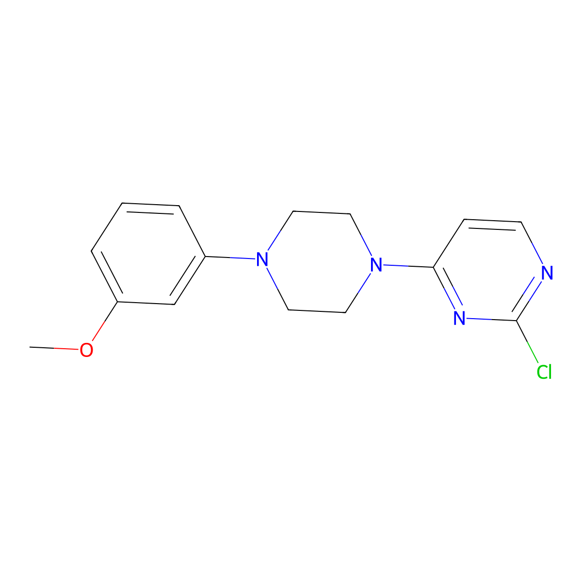 2-Chloro-4-[4-(3-methoxyphenyl)piperazin-1-yl]pyrimidine molecular structure, CAS 1223882-88-9