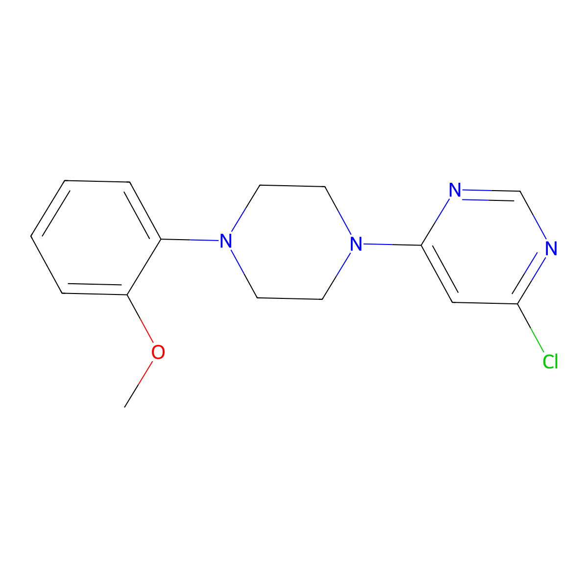 4-Chloro-6-[4-(2-methoxyphenyl)piperazin-1-yl]pyrimidine molecular structure, CAS 1223883-70-2