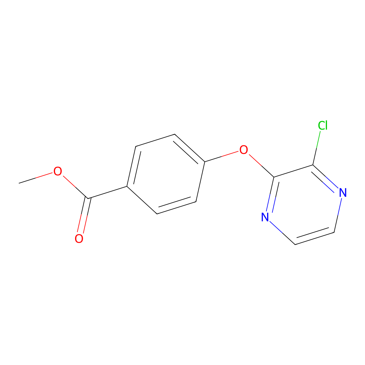 Methyl 4-(3-chloropyrazin-2-yloxy)benzoate molecular structure, CAS 1223884-08-9