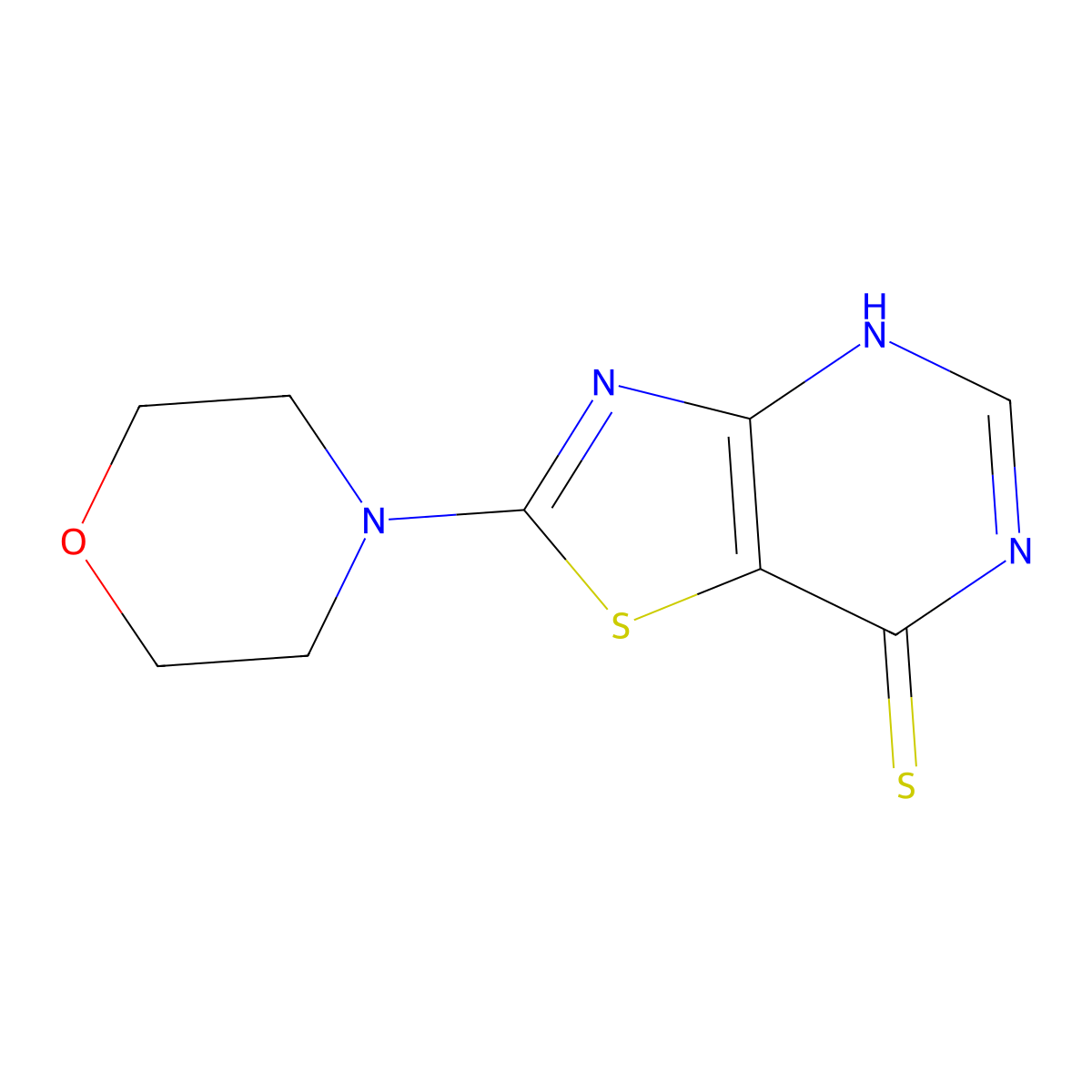 2-(Morpholin-4-yl)[1,3]thiazolo[4,5-d]pyrimidine-7-thiol molecular structure, CAS 1223885-05-9