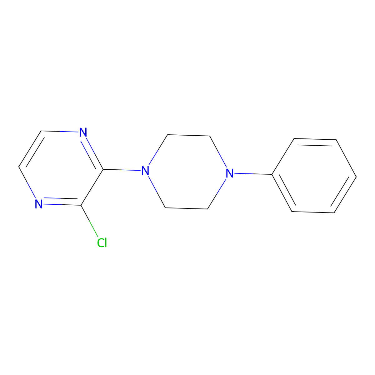 2-Chloro-3-(4-phenylpiperazin-1-yl)pyrazine molecular structure, CAS 1223886-23-4
