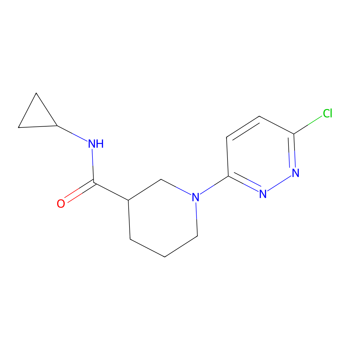 1-(6-chloropyridazin-3-yl)-N-cyclopropylpiperidine-3-carboxamide molecular structure, CAS 1223888-35-4