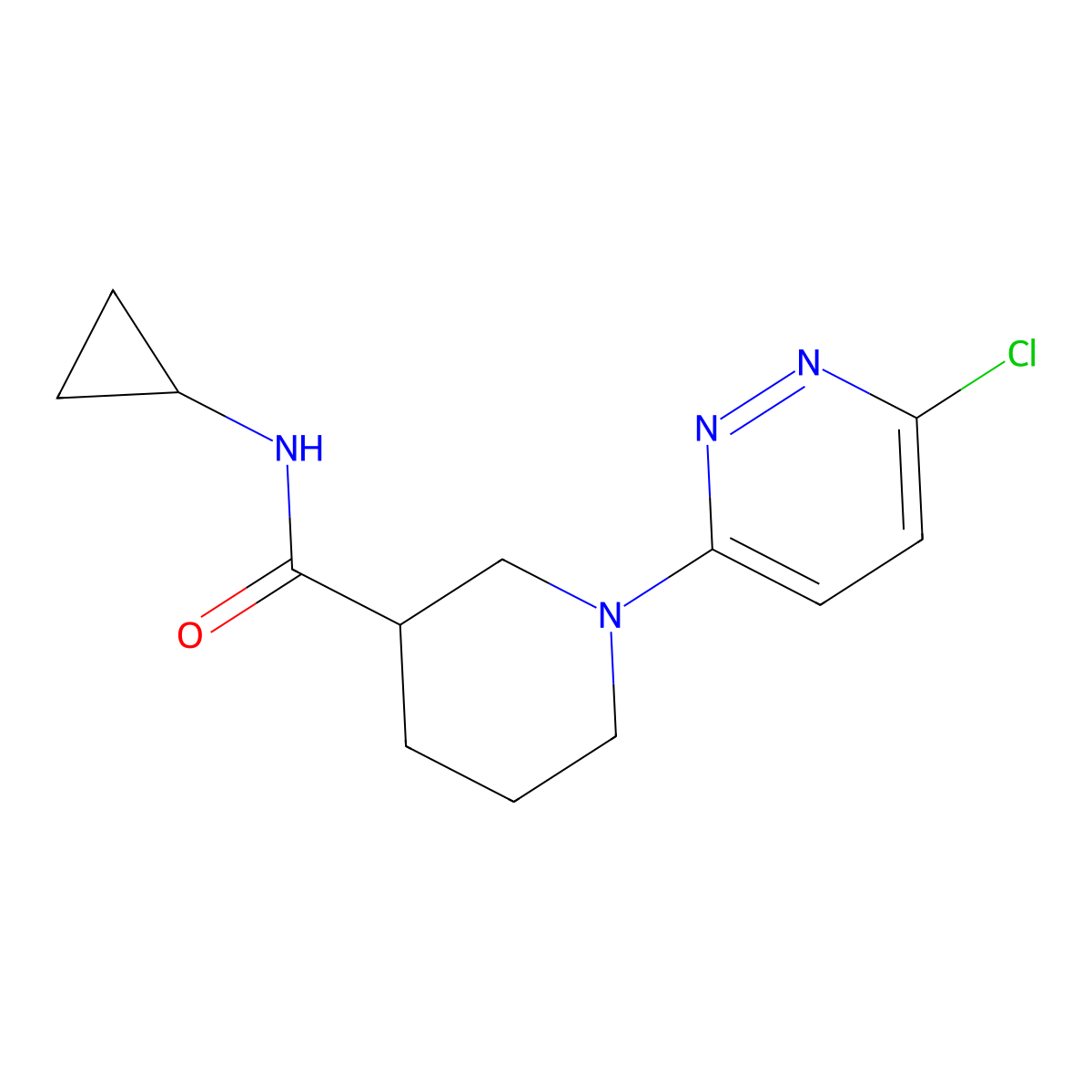 1-(6-chloropyridazin-3-yl)-N-cyclopropylpiperidine-3-carboxamide molecular structure, CAS 1223888-35-4
