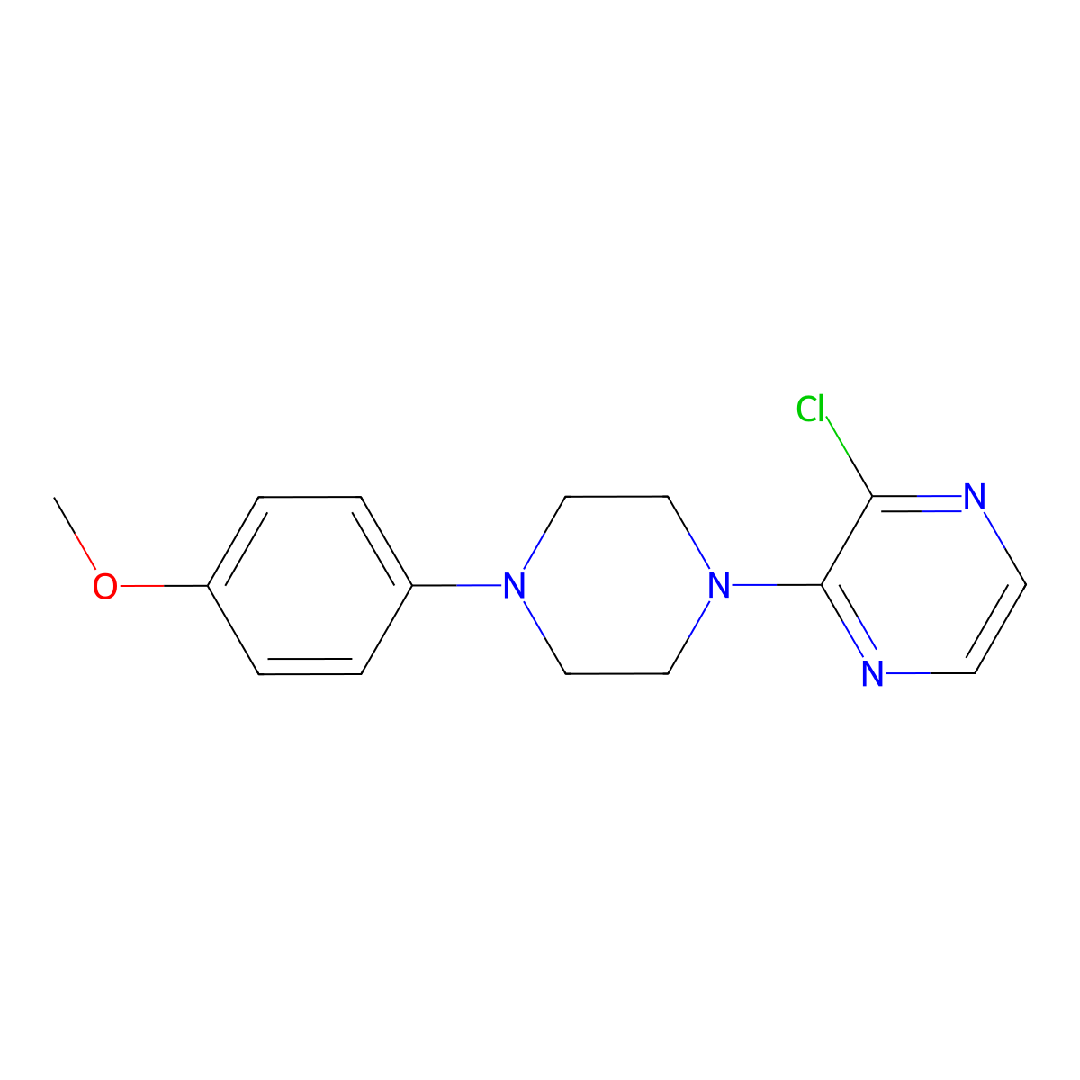 2-Chloro-3-[4-(4-methoxyphenyl)piperazin-1-yl]pyrazine molecular structure, CAS 1223888-42-3