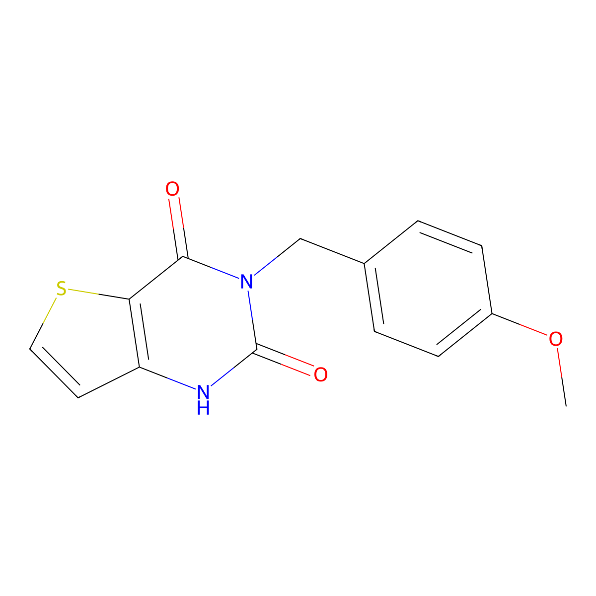 3-(4-methoxybenzyl)thieno[3,2-d]pyrimidine-2,4(1H,3H)-dione molecular structure, CAS 1223888-84-3