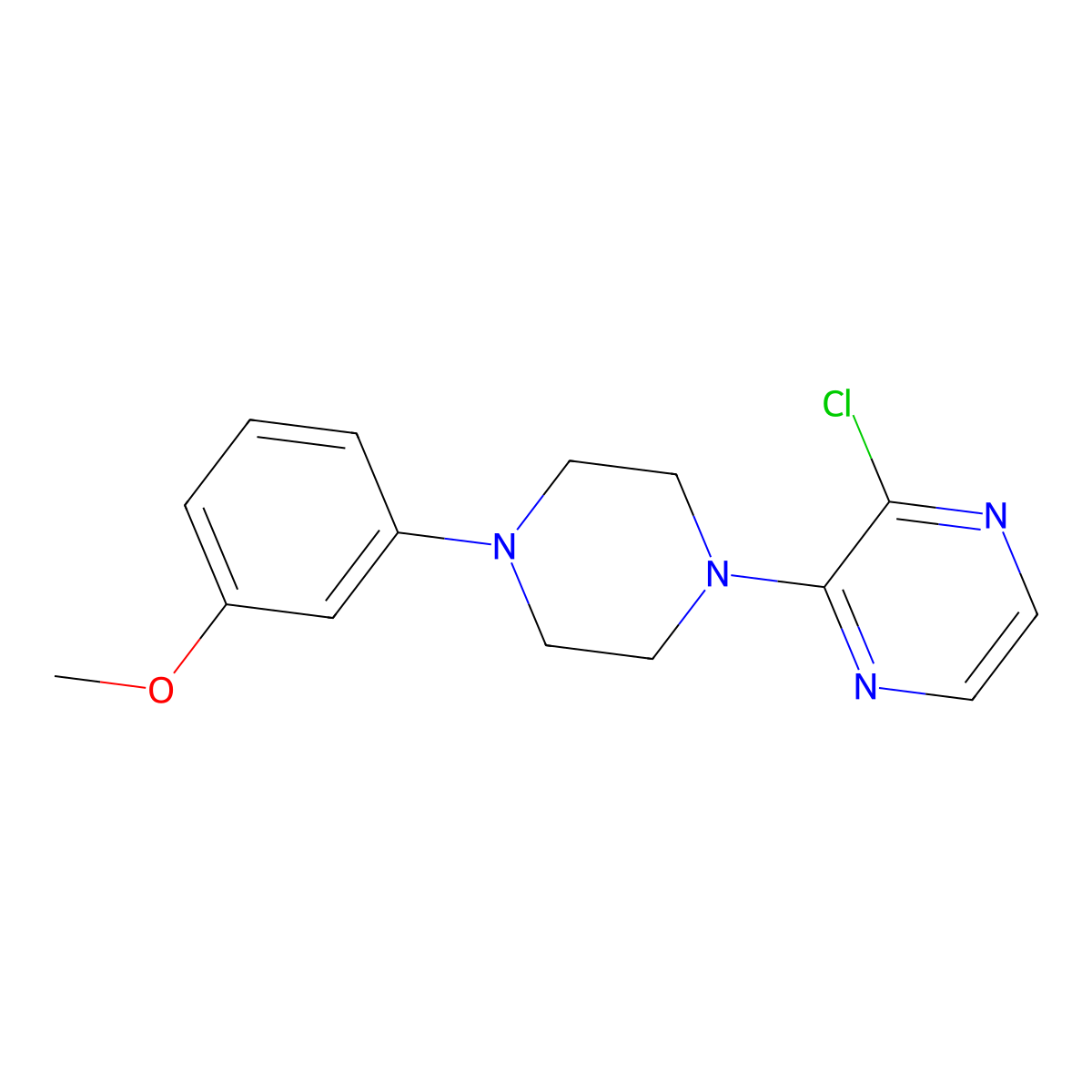 2-Chloro-3-[4-(3-methoxyphenyl)piperazin-1-yl]pyrazine molecular structure, CAS 1223889-31-3