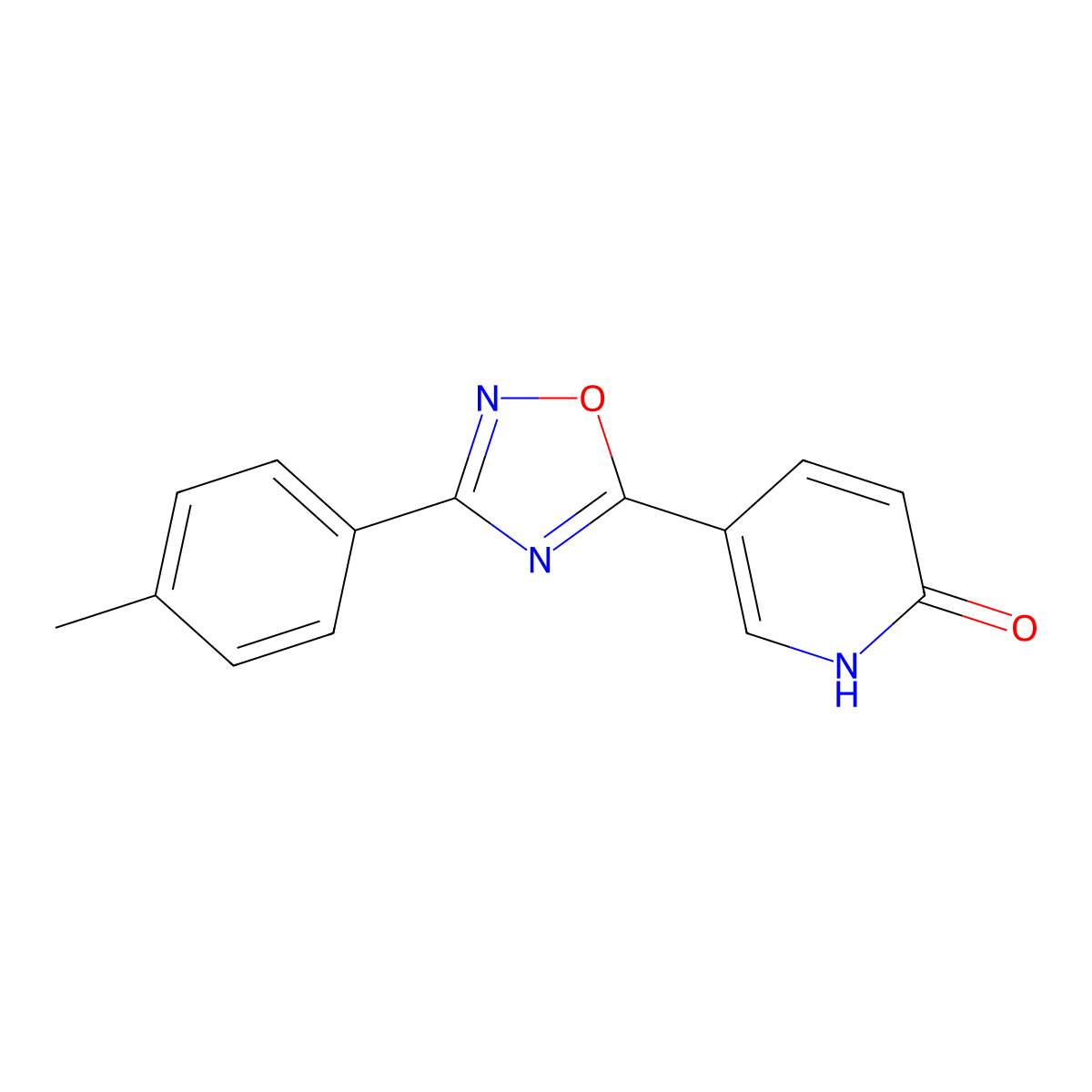 5-[3-(4-methylphenyl)-1,2,4-oxadiazol-5-yl]pyridin-2(1H)-one molecular structure, CAS 1223889-45-9