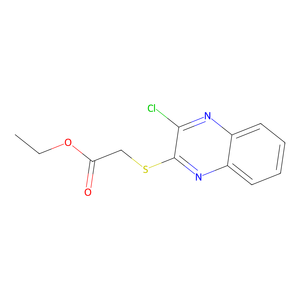 Ethyl [(3-chloroquinoxalin-2-yl)sulfanyl]acetate molecular structure, CAS 1223889-51-7