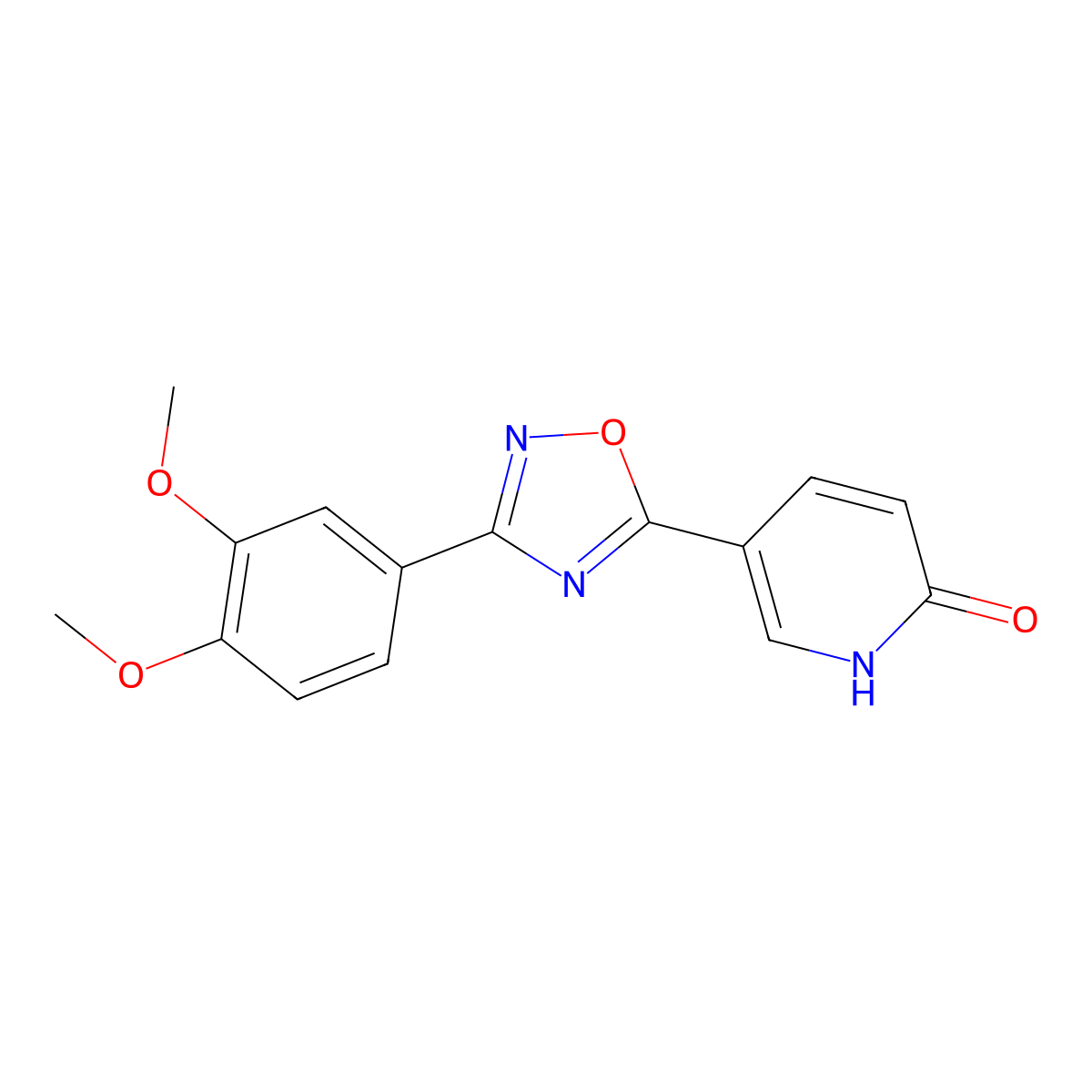 5-[3-(3,4-dimethoxyphenyl)-1,2,4-oxadiazol-5-yl]pyridin-2(1H)-one molecular structure, CAS 1223890-83-2
